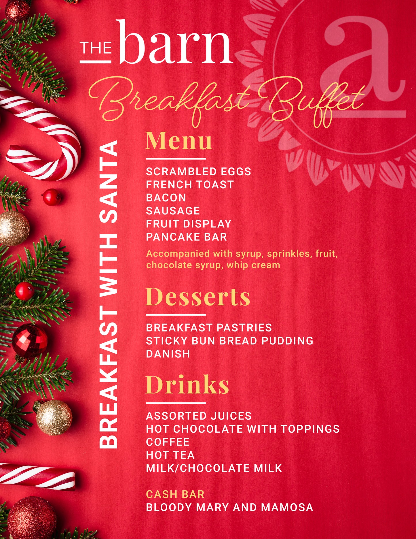 Breakfast with Santa - Dec 15 - 8AM Seating